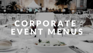 corporate event menus